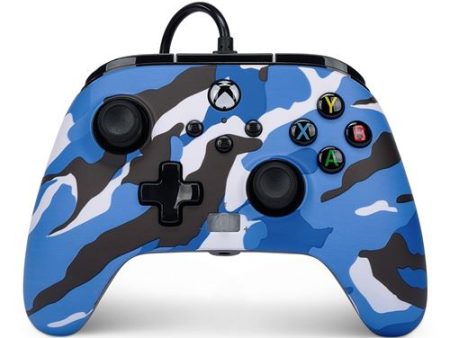 Comando Xbox PowerA com fios Enhanced - Blue Camo Online